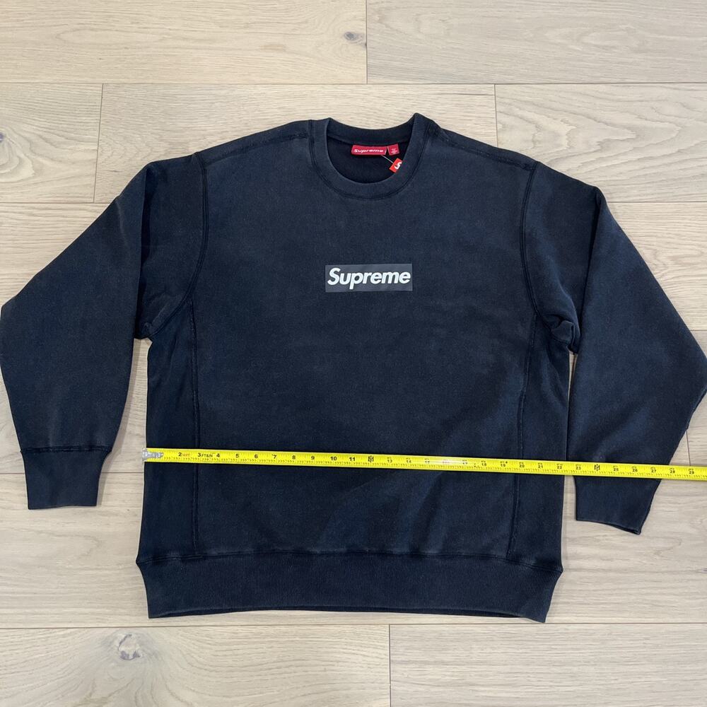 Supreme Washed Box Logo Crewneck Black Size Small - Picture 8 of 9
